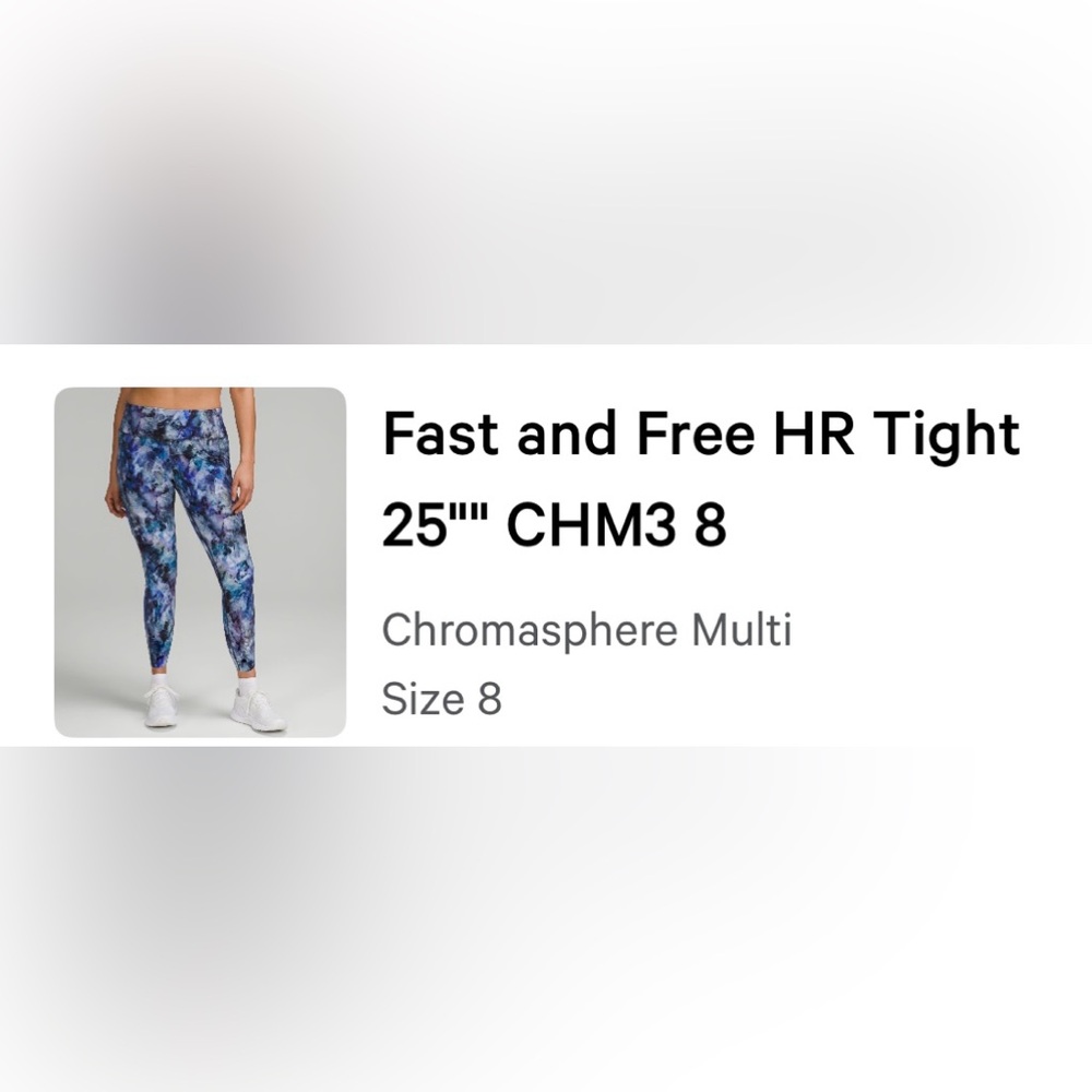 Lululemon Fast and Free Leggings